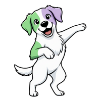 Perro blanco animado